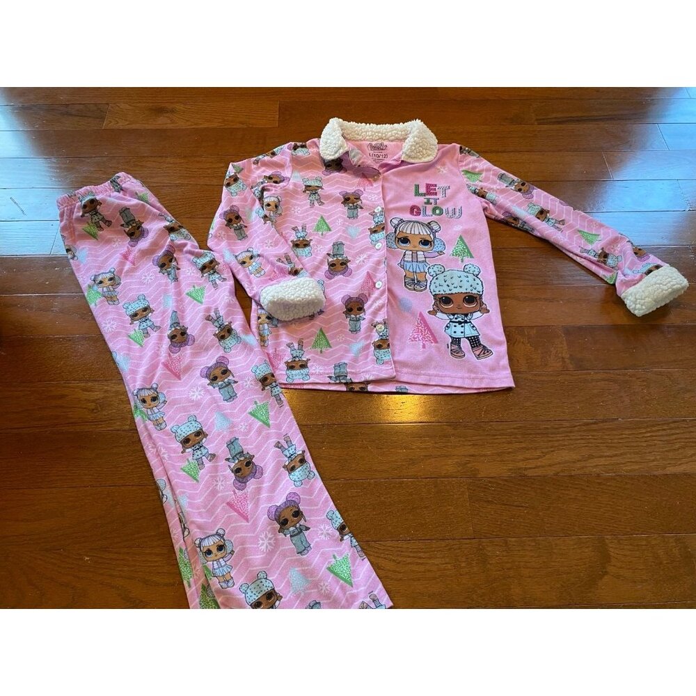Girls LOL Surprise Winter Pajamas Size 10/12